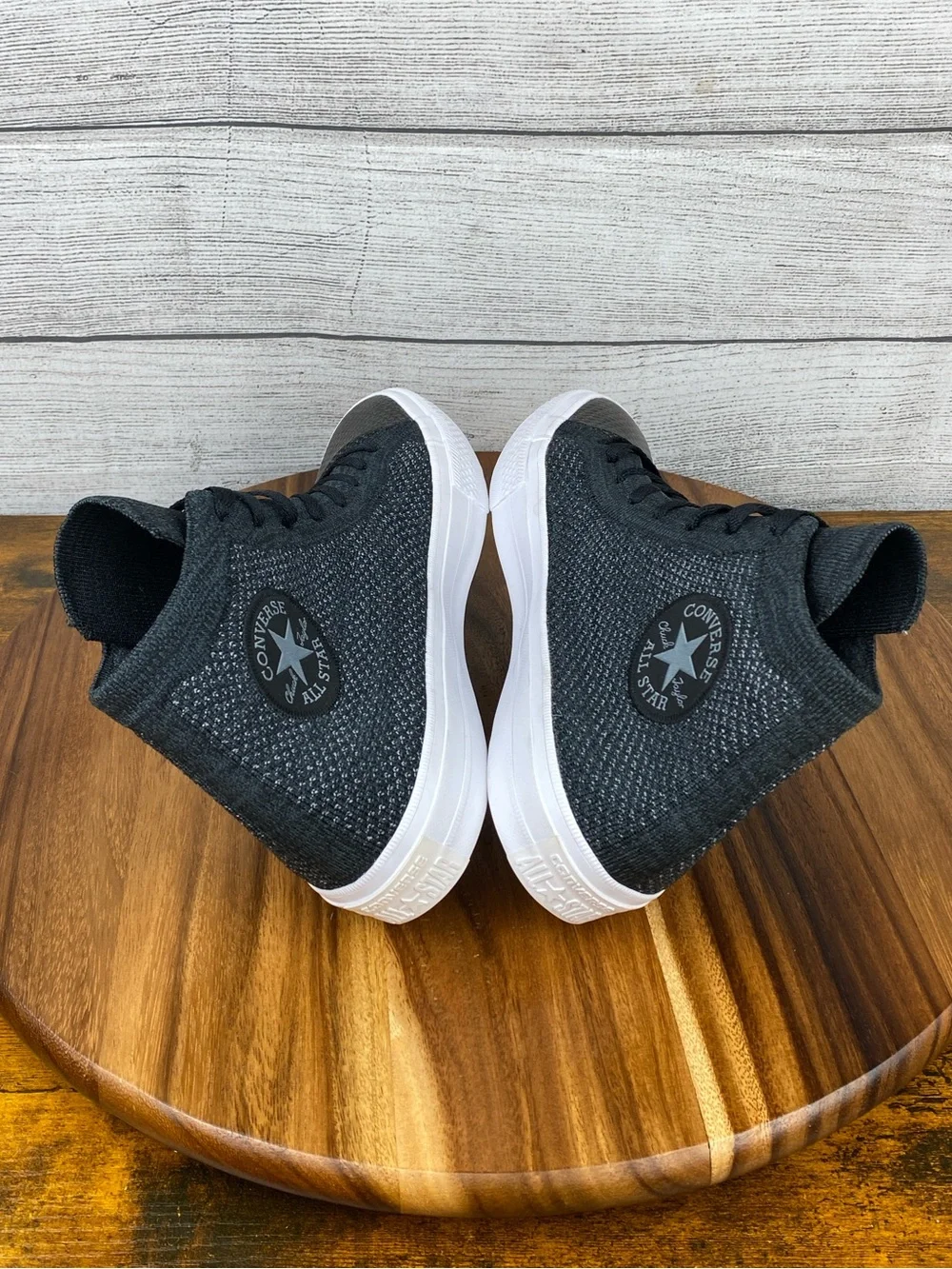 Converse Chuck Taylor All Star Nike Flyknit High Black Shoe 156736C Mens Size 8